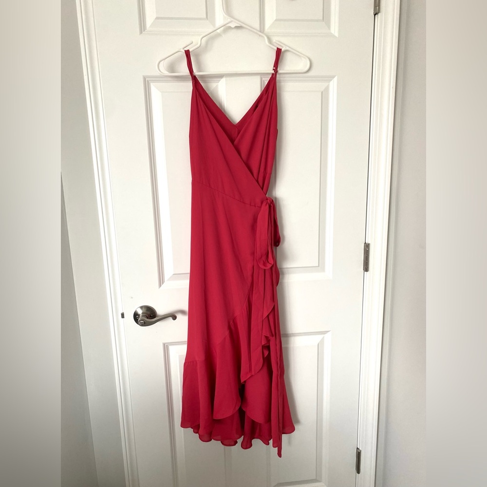Lulus Pink Midi Dress | Size Medium
